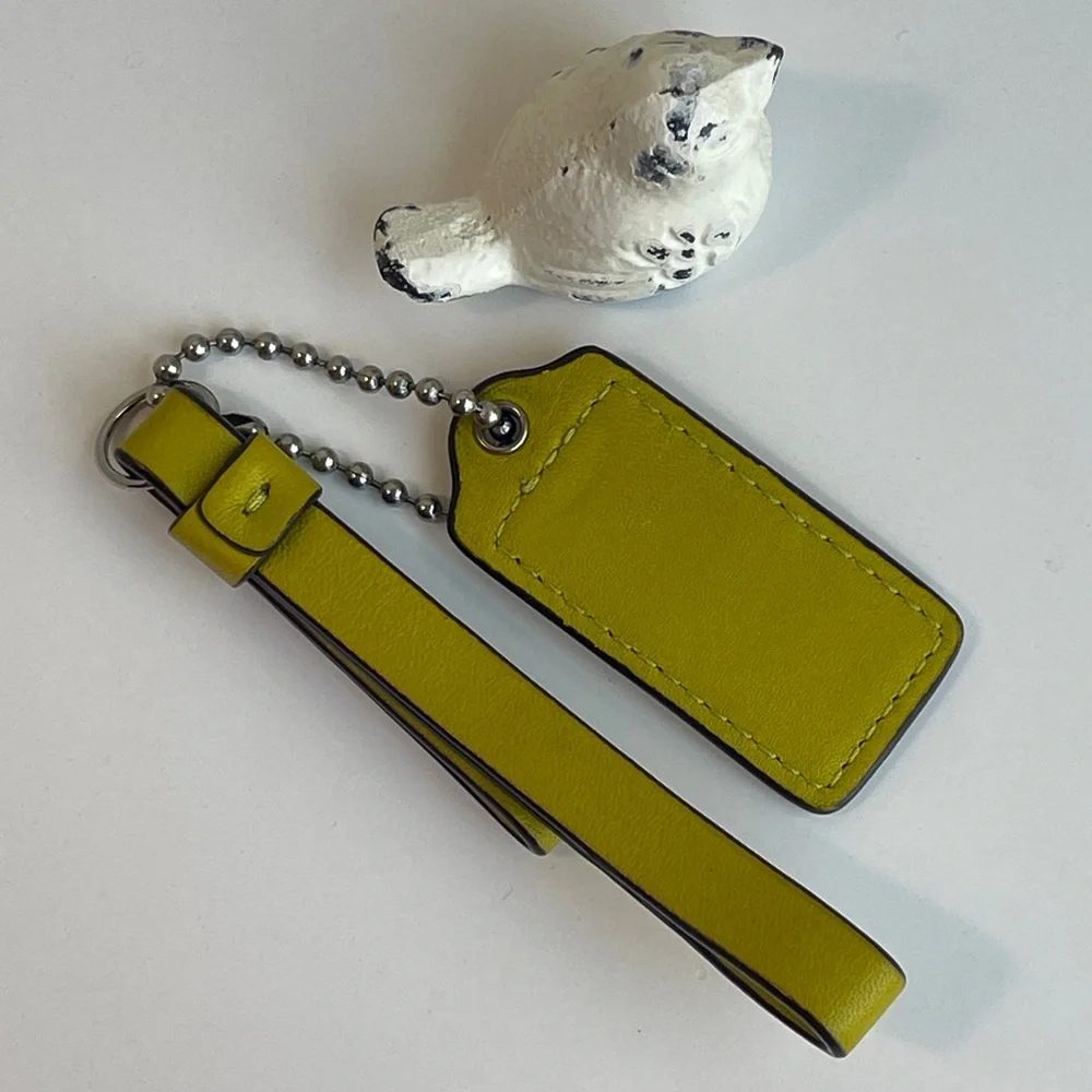 COACH Leather Fob Bag Charm Keychain Hang Tag